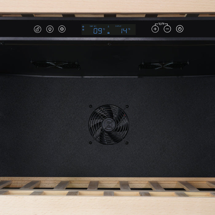 FORNO Celano 30" 150 Bottle and 252 Can Dual Zone Wine Cooler FWCDR6697-30S09K