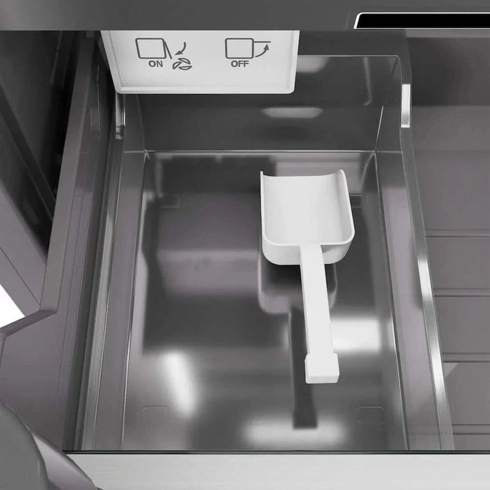 ZLINE 18" Panel Ready Left Hinge Column Freezer, Graphite Gray Interior  Polished Gold RBCFVLZ-18-G09K
