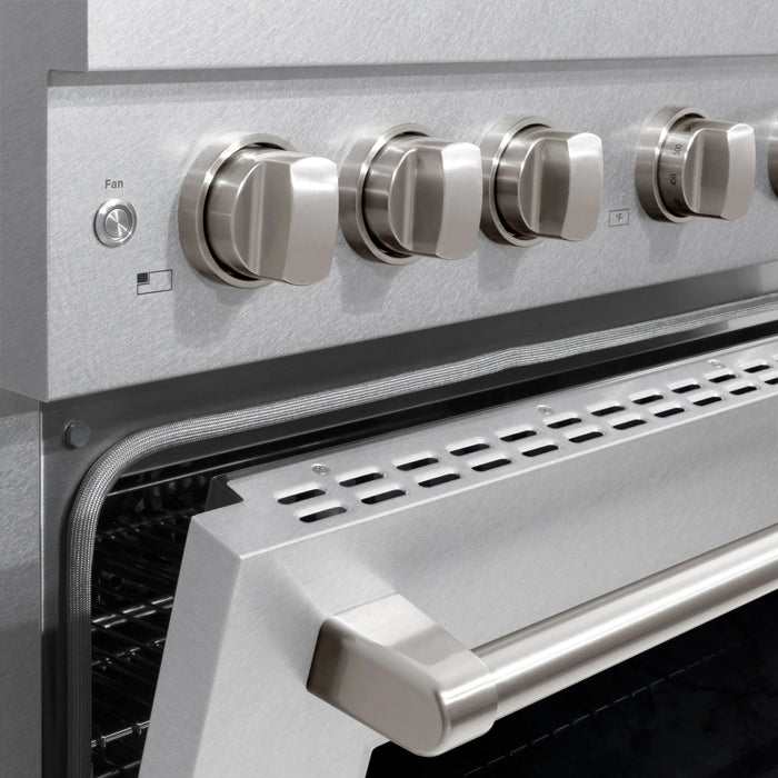 ZLINE 36"Paramount Dual Fuel Range DuraSnow® Stainless Steel SDRS-3609K