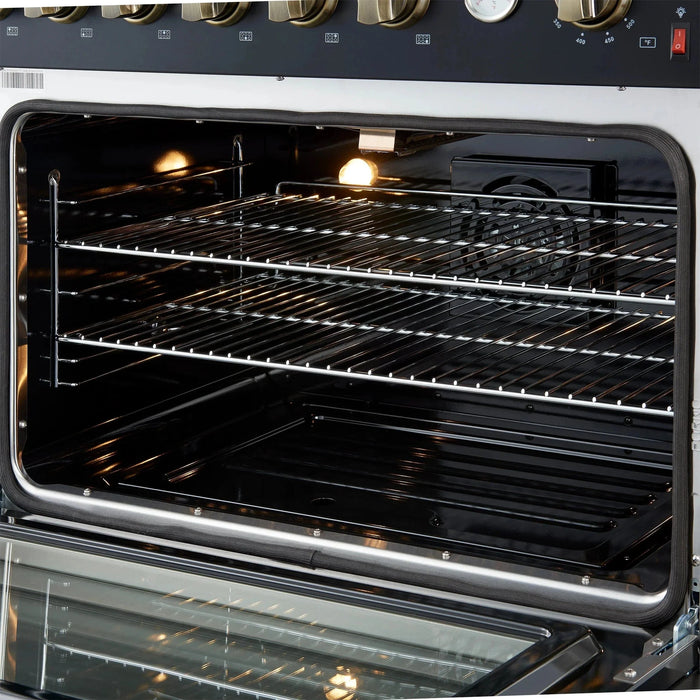 FORNO Marco 36" Gas on Gas Range FFSGS6277-36BLK09K