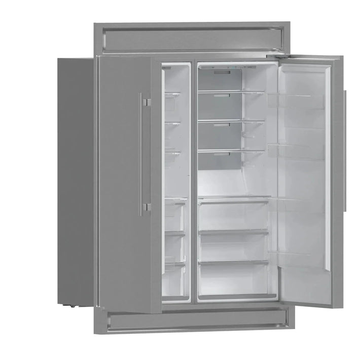 Forno 60" Maderno 2-Piece Convertible Built-In Refrigerator/Freezer with Decorative Grill Trim, 27.2 cu.ft. FFFFD1722-60S09K