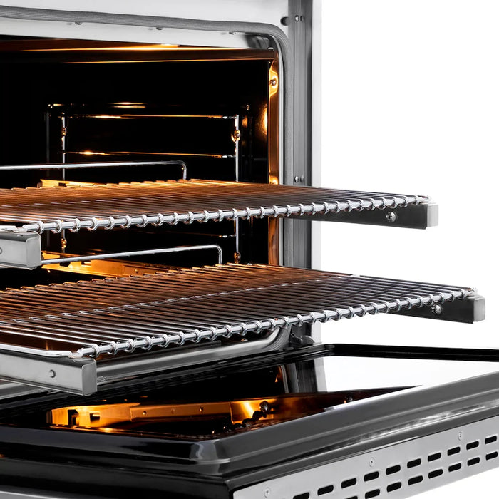 ZLINE Autograph Edition 48" Paramount Dual Fuel Range, DuoPro™ Cooktop, Electric Convection Oven, Stainless Steel, Helix Handle PSDRZ-48-KCB09K