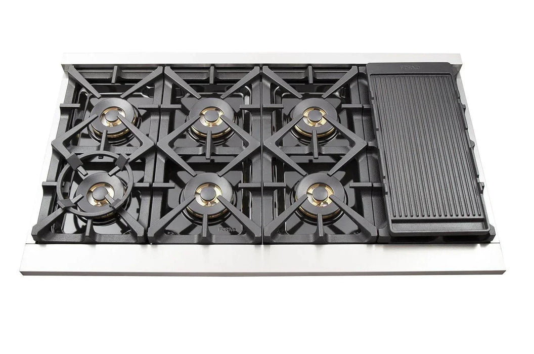 Forno 2-Piece Appliance Package 48" Gas Range, 60" Built-In Refrigerator Stainless Steel FBDL-019-06CAUS09K