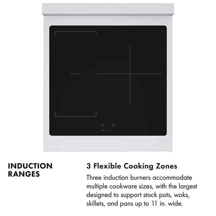 ZLINE 24" Paramount Induction Range, Cooktop, Electric Convection Oven, Accents SINRBZ-2409K