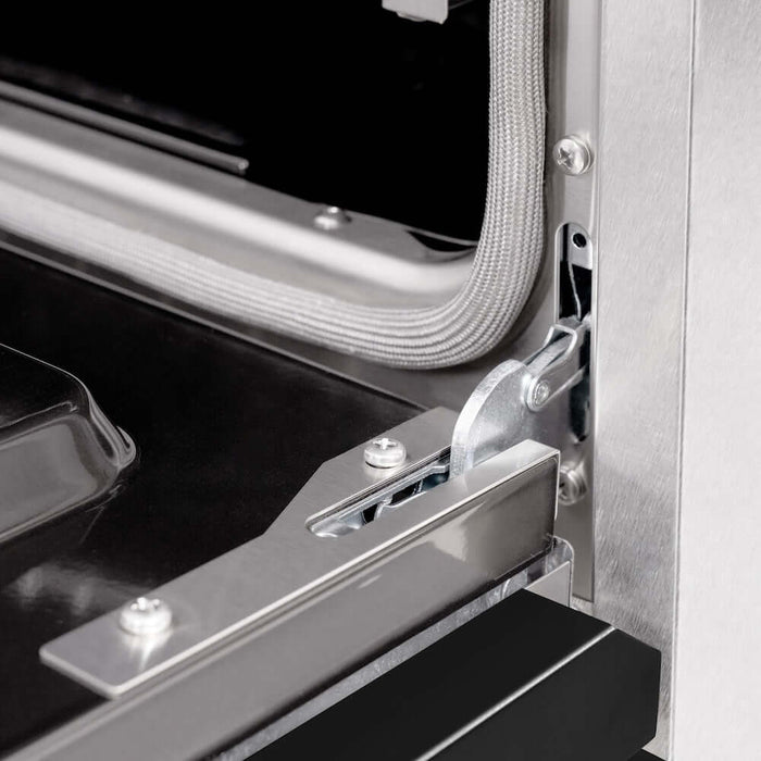 ZLINE 36" Classic Gas Range, Convection Gas Oven DuraSnow® Stainless Steel, Black Matte Door CGRS-BLM-3609K