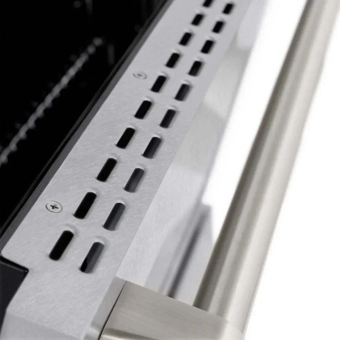 ZLINE 36" Select Dual Fuel Range Gas Cooktop Electric Convection Oven DuraSnow® Stainless Steel Brass Burners HDRS-BR-3609K