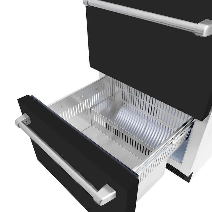 ZLINE 24" Touchstone 168 Can Outdoor-Rated Dual Refrigerator Drawer09K