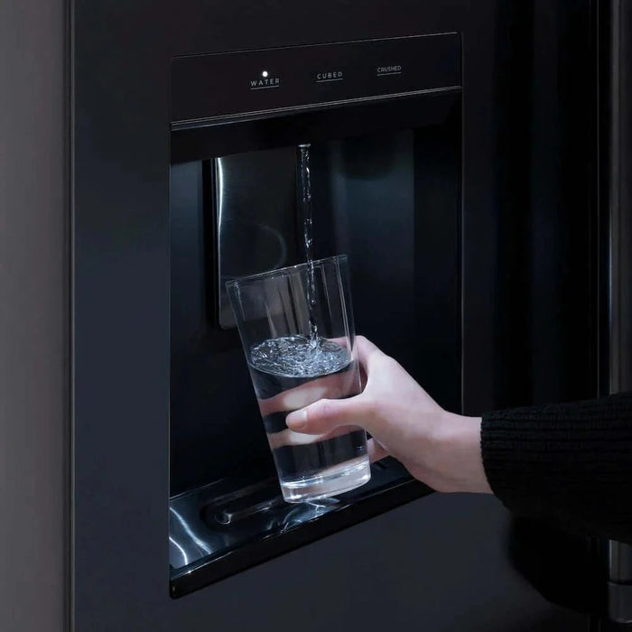 ZLINE 36" Refrigerator, Water, Ice Dispenser, Black Stainless, RSMZ-W36-BS-FCB09K