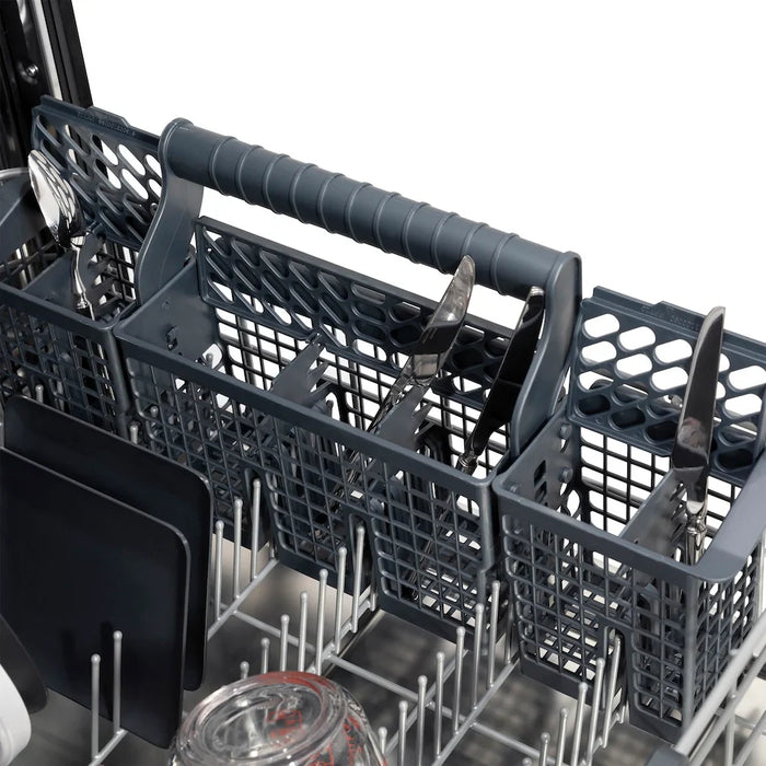 ZLINE Autograph Edition 24" Monument Series Dishwasher, Black Stainless Steel, Helix Handle DWMTZ-BS-24-KCB09K