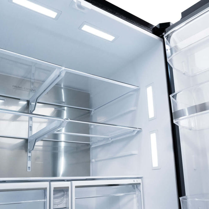 ZLINE 36" Refrigerator, Water, Ice Dispenser, Fingerprint Resistant, RSMZ-W-36-BS-FG09K