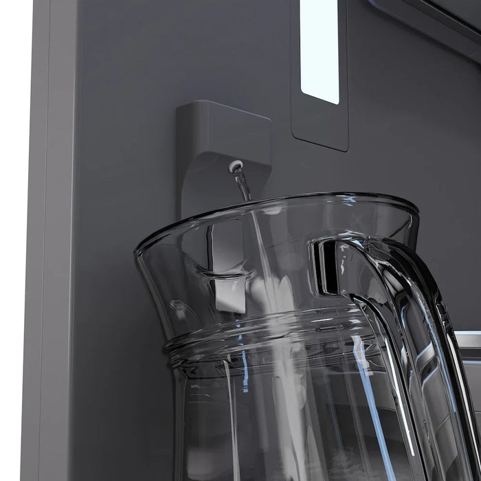 ZLINE Autograph Edition 72" French Door Built-In Bottom Freezer Refrigerator, Water Dispensers, Ice Makers, Stainless Steel, Graphite Gray Interior, Helix Handles GRBITZ-30472KCB09K