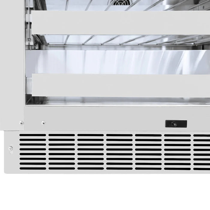 ZLINE Autograph Edition 24" Touchstone Dual Zone 44 Bottle Wine Cooler, Stainless Steel Glass Door, Helix Handle RWDOZS-24-KCB09K