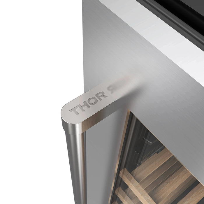 THOR Kitchen 24" Wine Cooler, 115 Wine Bottle Capacity TWC2470D09K