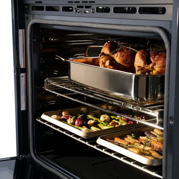 ZLINE 30"Professional True Convection Double Wall Oven, Air Fry, Self Clean, DuraSnow® White Matte WADS-WM-3009K