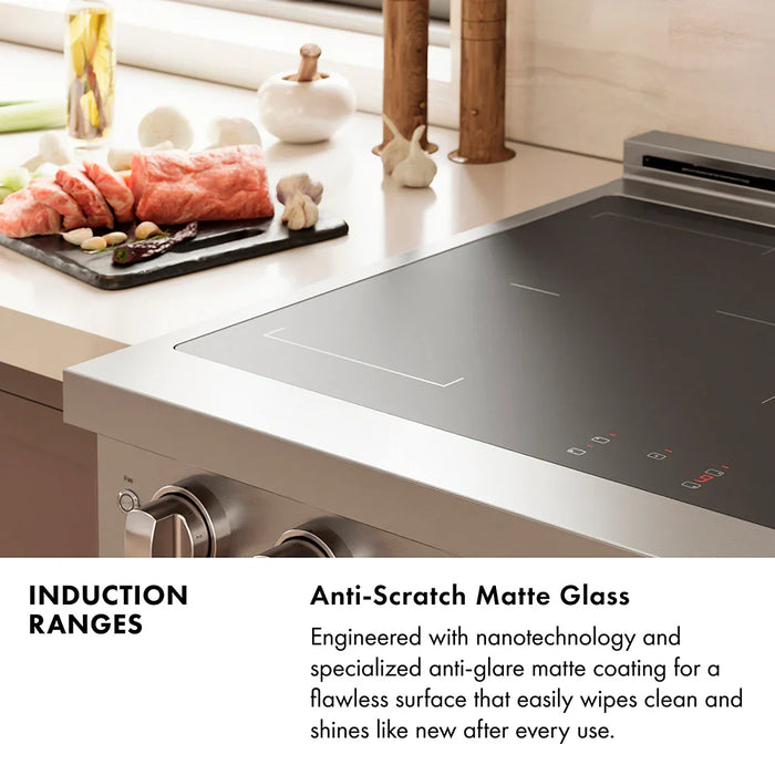 ZLINE 36" Paramount Induction Range, Cooktop, Electric Convection Oven, Accents, Helix Handle and knobs SINRBZ-36 (Copy)09K