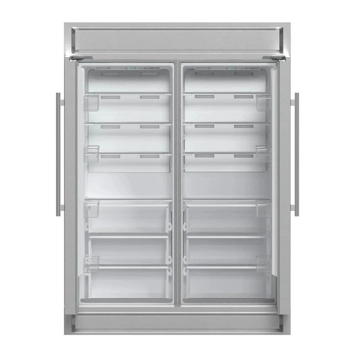 Forno 60" Maderno 2-Piece Convertible Built-In Refrigerator/Freezer with Decorative Grill Trim, 27.2 cu.ft. FFFFD1722-60S09K