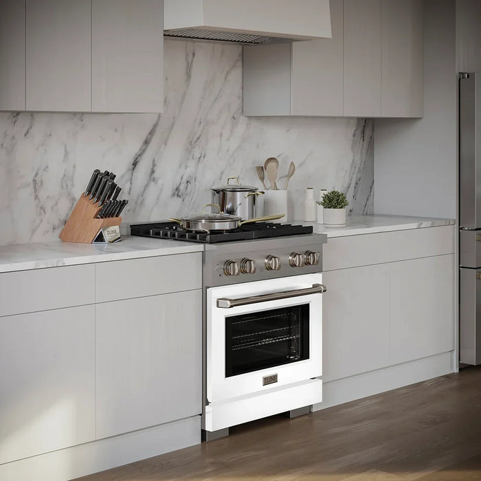 ZLINE 30" Paramount Dual Fuel Range DuoPro™ Cooktop, Electric Convection Oven PSDR-WM-3009K