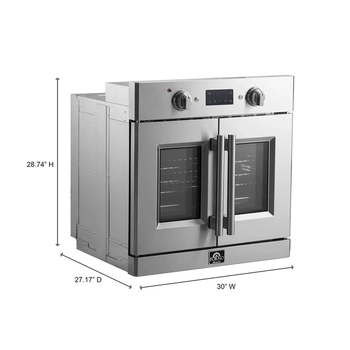 Forno Gallico 30" Electric French Door Wall Oven,  FBOEL1371-3009K