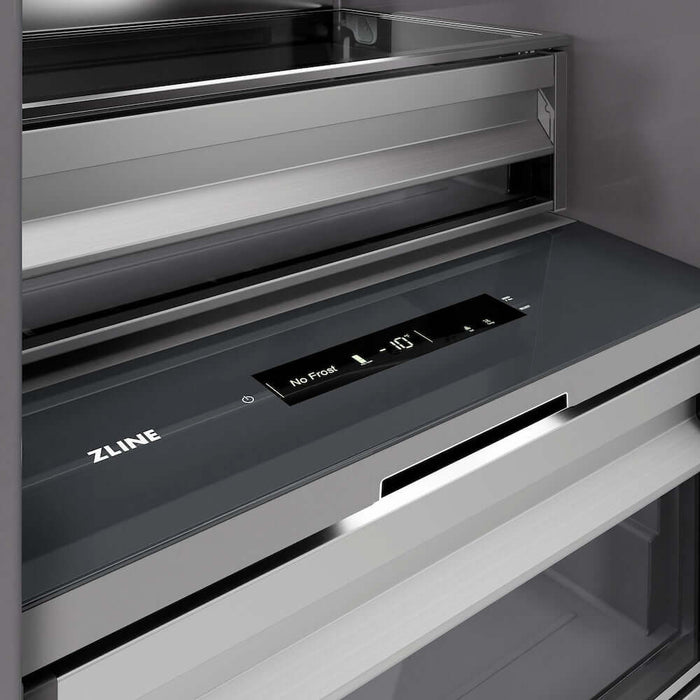 ZLINE 18" Panel Ready Left Hinge Column Freezer, Graphite Gray Interior  Champagne Bronze RBCFVLZ-18-CB09K