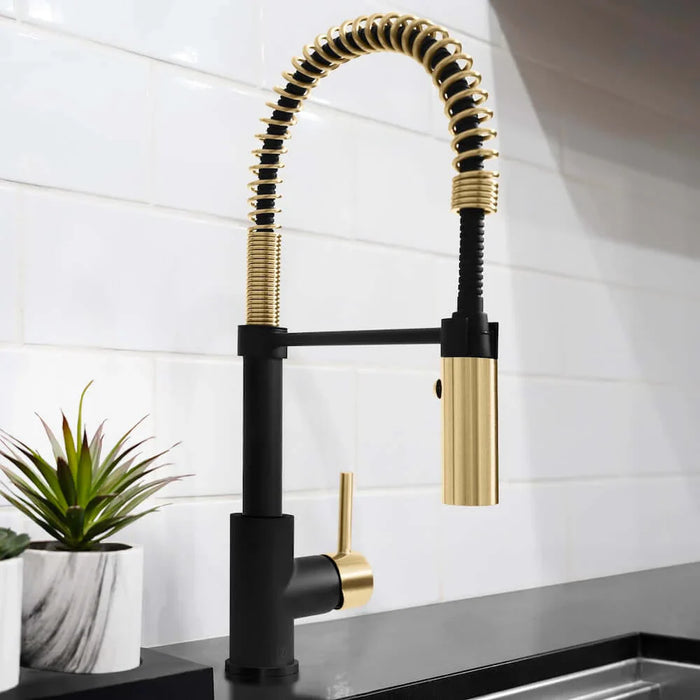 ZLINE Autograph Edition Sierra Pull Down Spring Single Handle Kitchen Faucet, SRA-KF-Z09K