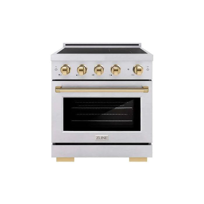 ZLINE 30" Paramount Induction Range, Cooktop, Electric Convection Oven, Satin Stainless Steel SINRSZ-3009K