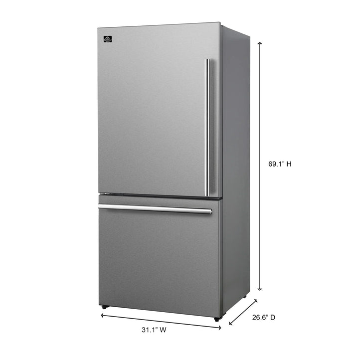 FORNO Espresso Milano 31" Left Swing Refrigerator FFFFD1786-31S09K