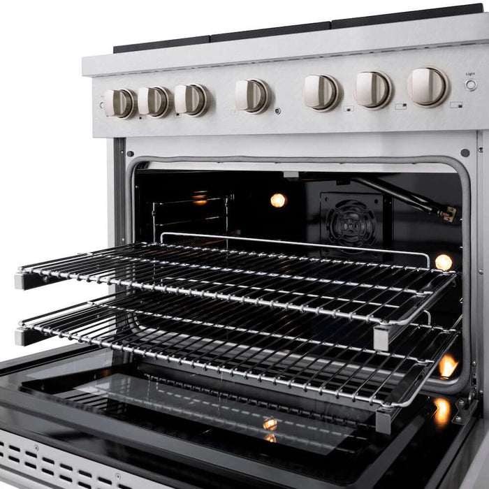ZLINE 36"Gas Range, Convection Gas Oven , DuraSnow® Stainless Steel, SGRS-3609K
