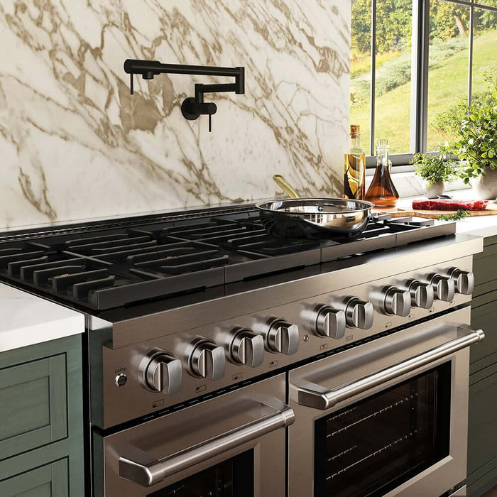 ZLINE 48" Paramount Dual Fuel Range DuoPro™ Cooktop, Dual Ovens PSDRZ-BLM-48-G09K