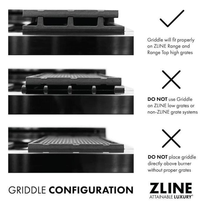 ZLINE 36 inch Rangetop with 6 Gas Burners, Griddle RT-GR-3609K
