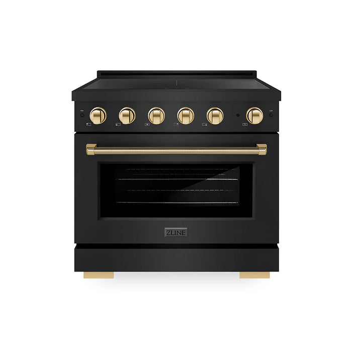 ZLINE 36" Paramount Induction Range, Cooktop, Electric Convection Oven, Accents, Helix Handle and knobs SINRBZ-36 (Copy)09K