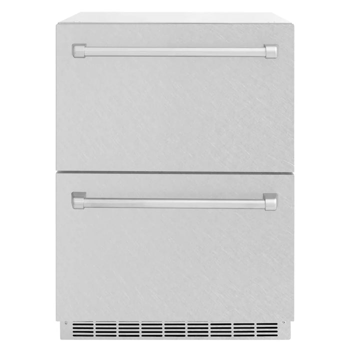 ZLINE 24" Touchstone 168 Can Outdoor-Rated Dual Refrigerator Drawer09K