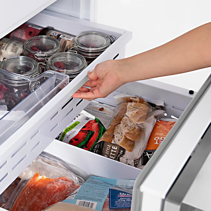 ZLINE Autograph Edition 60" Panel Ready Built-In Bottom Freezer Refrigerator, Water Dispenser, Ice Maker, Accents RBIVZ-60-CB09K