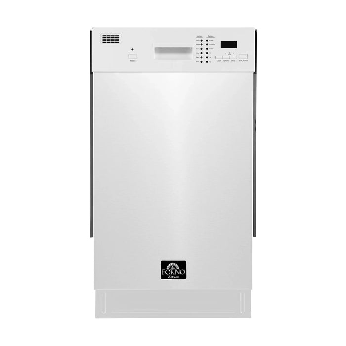 Forno Espresso 18" Built-in Dishwasher in White, FDWBI8041-18WHT09K