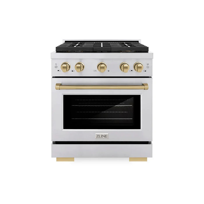 ZLINE 30" Paramount Dual Fuel Range DuoPro™ Cooktop, Electric Convection Oven PSDRZ-30-CB09K