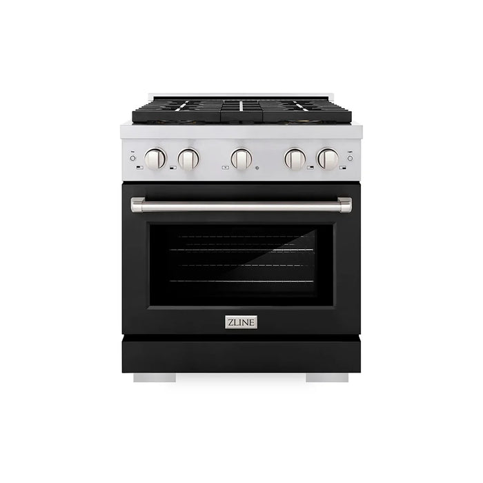 ZLINE 30" Paramount Gas Range DuoPro™ Cooktop, Convection Gas Oven PSGRS-BLM-3009K