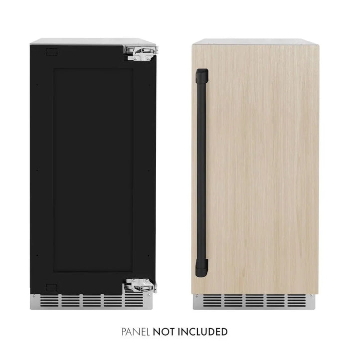 ZLINE 15" Touchstone Gourmet Ice Maker Drain Pump Panel Ready Door Matte Black IGMDPZ-15-MB09K