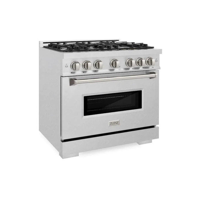 ZLINE 36" Classic Gas Range, Convection Gas Oven DuraSnow® Stainless Steel, CGRS-3609K