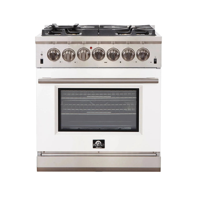 FORNO Capriasca 30" Gas on Gas Range FFSGS6260-30WHT09K