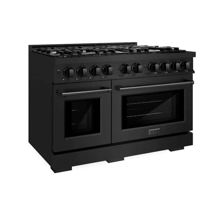 ZLINE 48" Select Dual Fuel Range Gas Cooktop Electric Convection Oven Black Stainless Steel HDRB-4809K