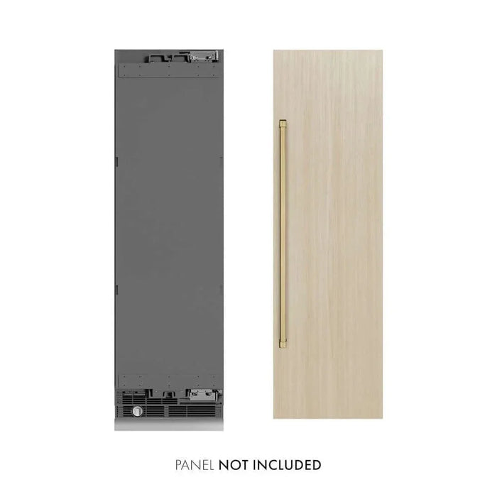 ZLINE 24" Panel Ready Column Refrigerator, Graphite Gray Interior Champagne Bronze RBCRVZ-24-CB09K