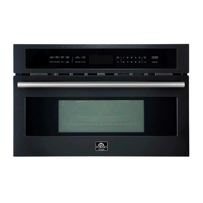 Forno Oliena Espresso 30" Microwave Oven in Black with Stainless Steel Handle, FMWDR3093-30BLK09K