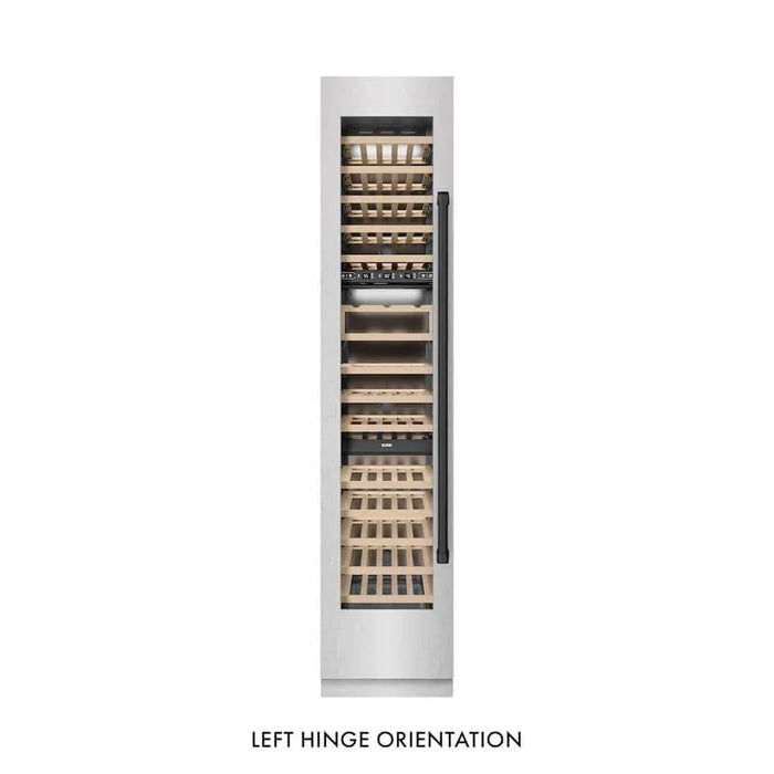 ZLINE 18"Triple Zone 68 Bottle Left Hinge Column Wine Cooler, DuraSnow® Stainless Steel Matte Black RCWVLZ-SN-18-MB09K