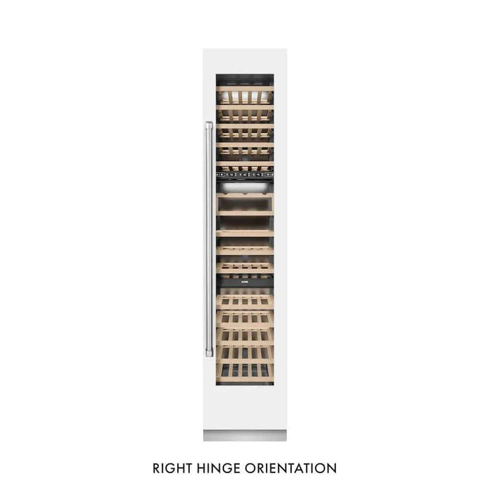 ZLINE 18"Triple Zone 68 Bottle Right Hinge Column Wine Cooler, White Matte Stainless Steel RCWVR-WM-1809K