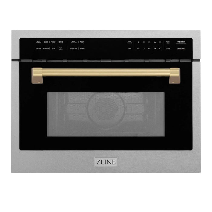 ZLINE 24” Convection Microwave, Stainless Steel, Bronze MWOZ-24-SS-CB09K