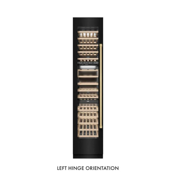ZLINE 18"Triple Zone 68 Bottle Left Hinge Column Wine Cooler, Black Stainless Steel Champagne Bronze RCWVLZ-BS-18-CB09K