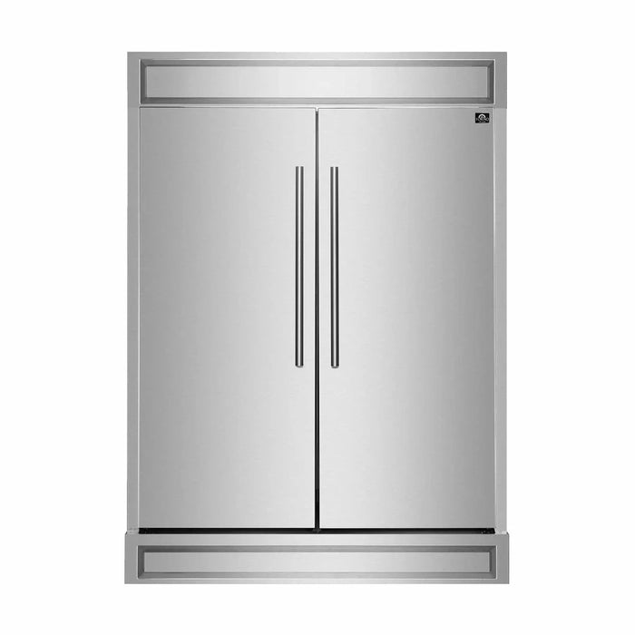 Forno 60" Maderno 2-Piece Convertible Built-In Refrigerator/Freezer with Decorative Grill Trim, 27.2 cu.ft. FFFFD1722-60S09K