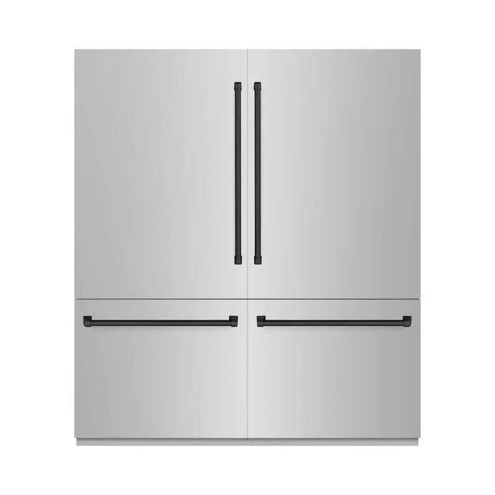 ZLINE 72" Built-In Bottom Freezer Refrigerator,Water Dispenser, Ice Maker, Matte Black RBITZ-304-72MB09K