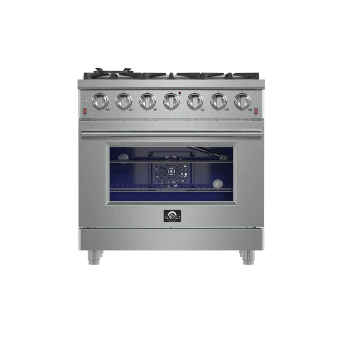 FORNO Massimo 36″ Gas on Gas Range FFSGS6239-3609K