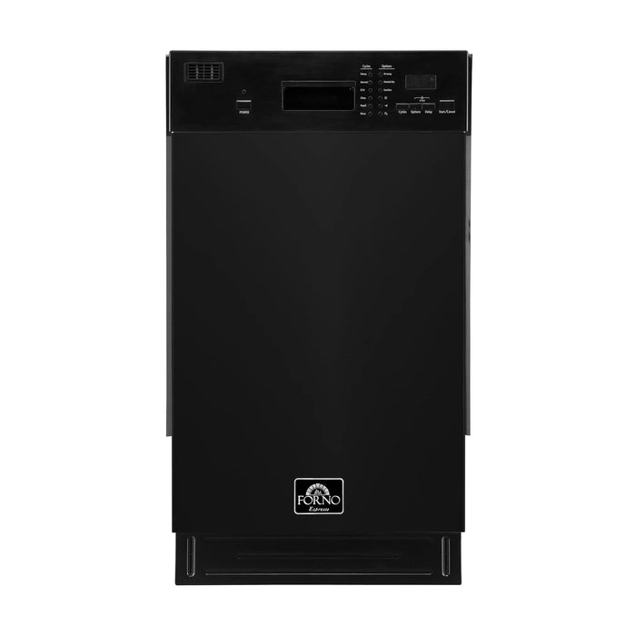 Forno Espresso 18" Built-in Dishwasher in Black, FDWBI8041-18BLK09K