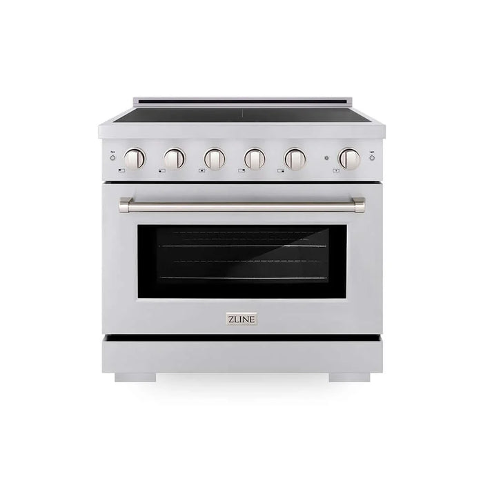 ZLINE 36" Paramount Induction Range, Cooktop, Electric Convection Oven, Satin Stainless Steel SINRS-3609K